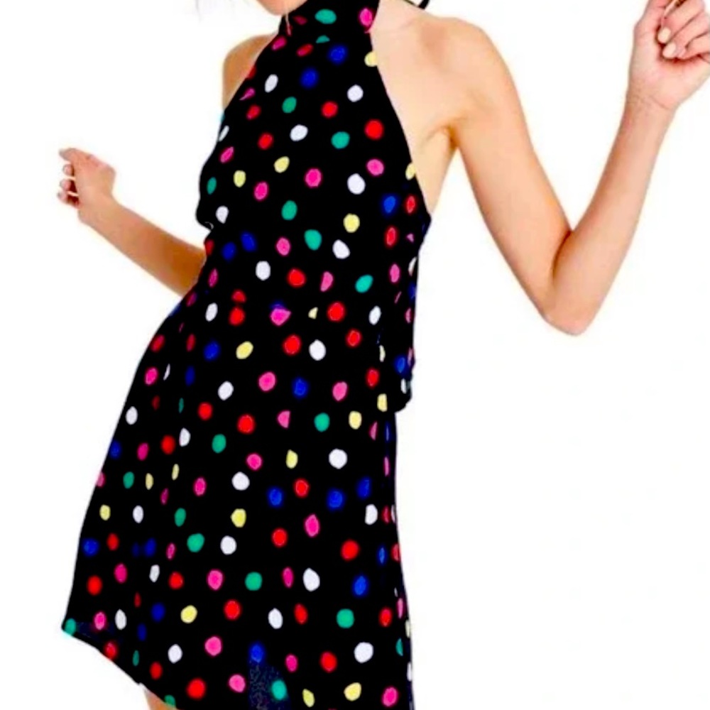 Women’s Halter polka dot dress, never used. Size Large